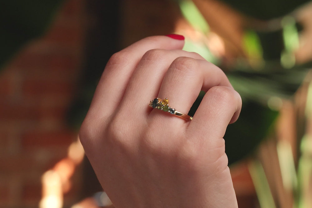 Unikat Verlobungsring Vorsteckring 750er Gelbgold  Westcoast 1 Handmodel