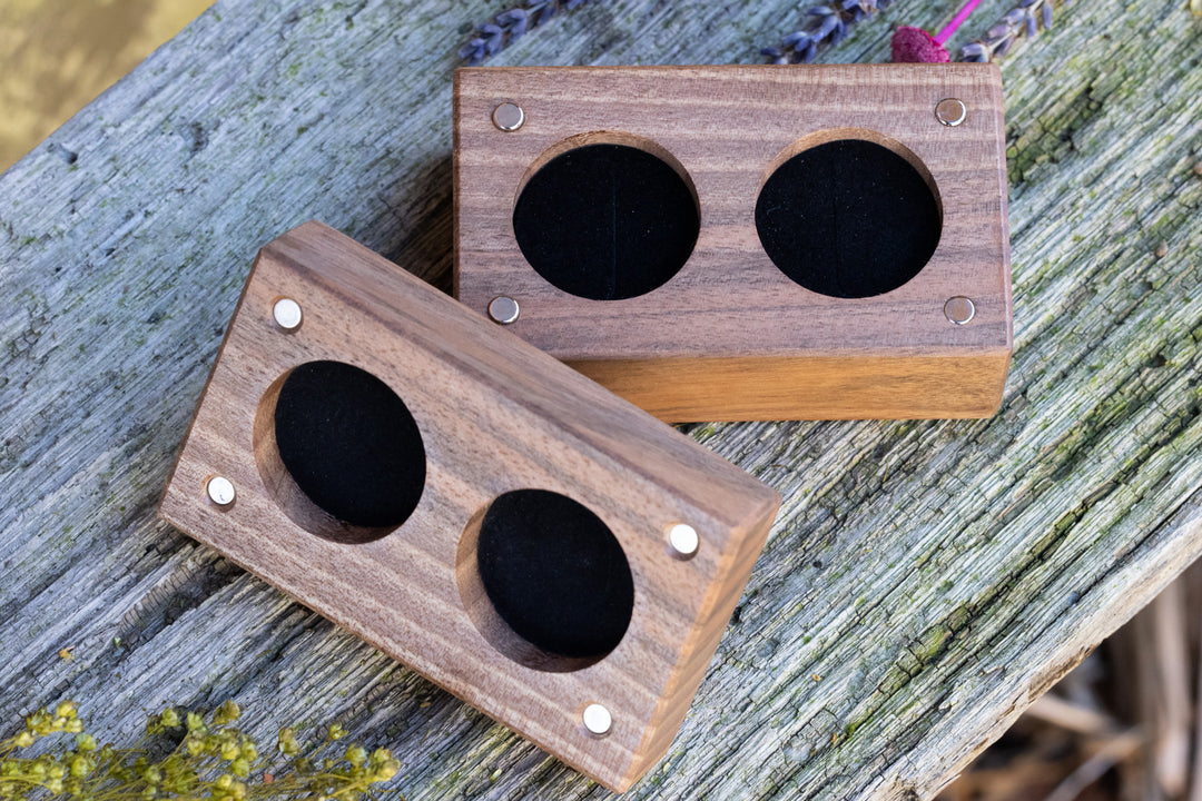 Ringbox aus Olivenholz