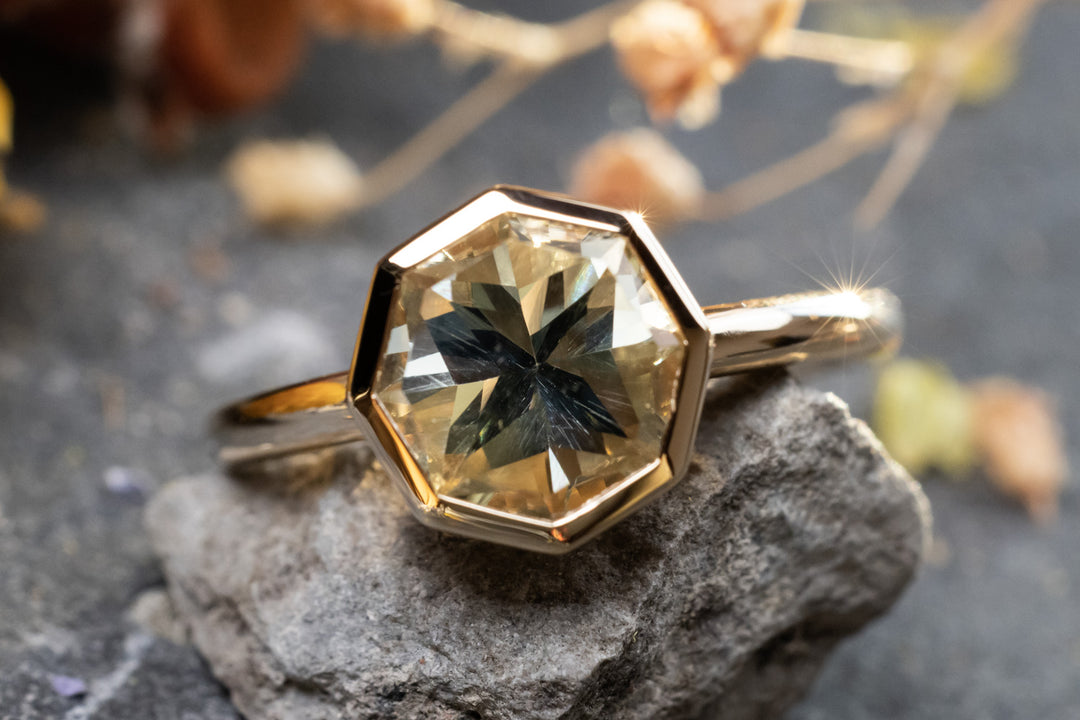 Unikat Verlobungsring 750er Roségold Ravenna Green