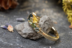 Unikat Verlobungsring Vorsteckring 750er Gelbgold  Westcoast 1 seitlich