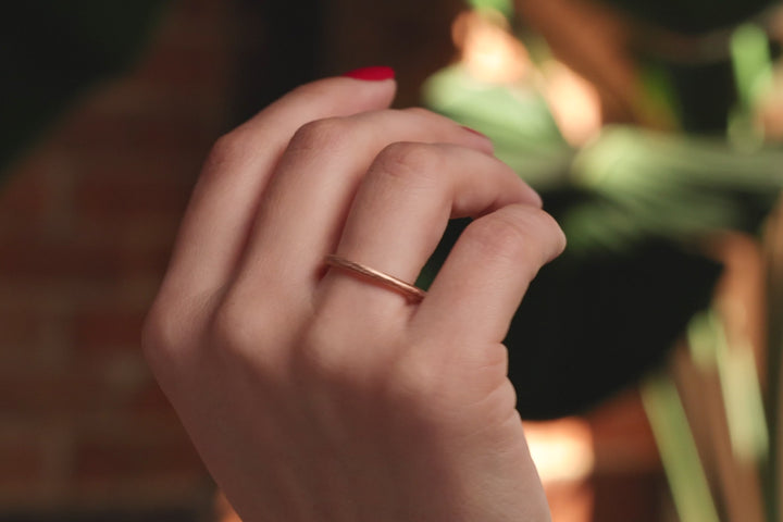 Verlobungsring Vorsteckring 585er Rotgold Pur Handmodel